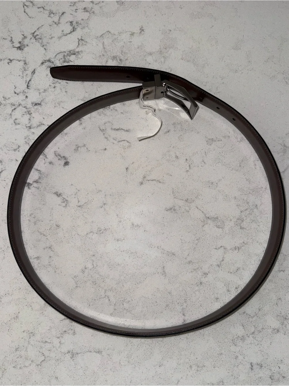 Men’s Swiss Gear Black Leather Belt with Silver Buckle